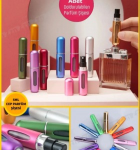 3 Adet Taşınabilir Cep Parfüm Şişesi Doldurma Atomizer Çantalık Dolabilir Mini Şişe 5ml